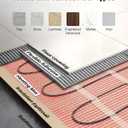 VEVOR Self-Adhesive Mesh Floor Heating Mat, 90 sqft 120V, Smart Thermostat & Alarm, Easy Install for Tile, Stone & Vinyl Flooring