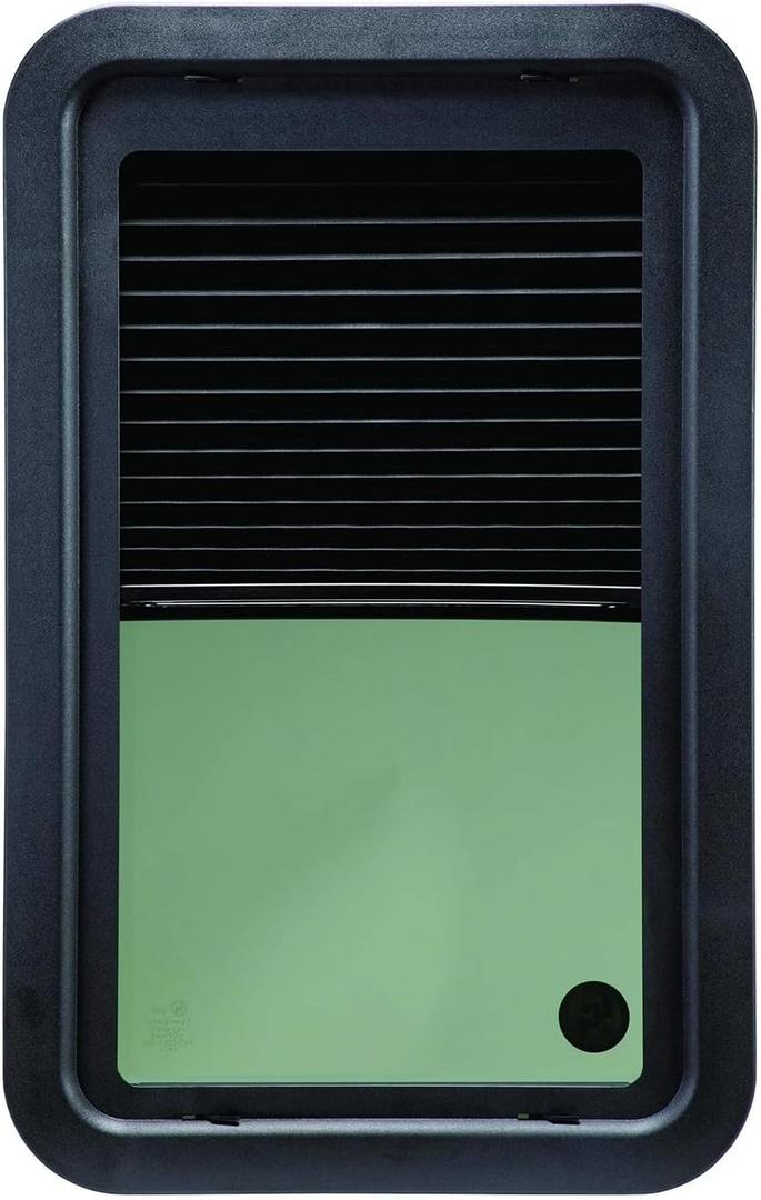 Thin Shade Complete Window Kit Replacement for Lippert, Compatible with Lippert RV Entry Doors, Black