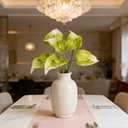 8PCS 21.7inch Anthurium Artificial Flowers Green Faux Silk Anthurium Real Touch Flower Faux Floral Arrangement for Vase Table Centerpieces Wedding Garden Home Decoration (Green)