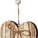 Sun&Beam Heart-Shaped Wooden Decorative Hanging Handmade Hearts Ornaments for Wedding Party Valentine Christmas Home Decoration Car Dcor (D-#1, 1Pcs)