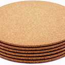 Cork Plant Coasters, Double Layers 4 Inch Cork Planter Coaster, Absorbent Cork Plant Mats, Cork Plant Coasters for House Plants, 6 Pcs