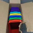 Storex Interlocking Book Bins, 5 1/3 W x 14 1/3 L x 7 H, 5 Color Set, Plastic (70105U06C)