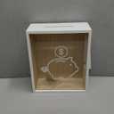 Clear Piggy Bank with Lock, Large Money Saving Money Bank Box Container for Cash Saving, Openable Clear Money Coin Change Bank Container Penny Piggy Bank for Adults Kids, White