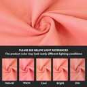 Encasa XO Table Runner 13"x104" Long | Cotton Canvas Fabric | Coral Solid Color | Machine Washable & Durable