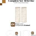 Lamp Shades Set of 2 Lampshades13 13 10 Fits Harp-Style Bedside & Floor Lamp shades Easy Assembly (Ships Rolled Flat) (Beige, Large)