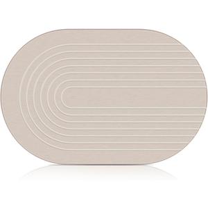 Elfcool Stone Bath Mat Diatomaceous Earth Shower Mat Non Slip Quick Dry Bath Stone Mat Super Absorbent Bathroom Floor Mat for Bathroom Kitchen Counter (Off White), 1'3" x 1'11"