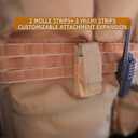 7-Compartment Tactical Car Seat Back Organizer, MOLLE/Velcro Compatible, Waterproof, Ripstop 600D Polyester Fabric, Quick Adjust Buckle Straps for Universal Fit on Most Cars/Trucks/Jeeps (khaki)