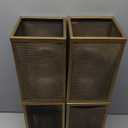 HD Designs Metal with Glass Large Candle Holder, 10 in, 4 Candle Holders 10x6 in