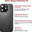 Rear Back Glass Replacement for iPhone 16 Pro Max 6.9-inches with Reparing Tool Kit and All Necessary Parts (Black Titanium)