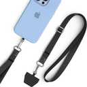 Lamicall Cell Phone Lanyard Crossbody 2 Pack - Adjustable Thicker Soft-Touch Strap with 2 Patches, Anti Theft Neck Lanyard with Large Zinc Alloy Swivel Hook for iPhone 17 16 15 Pro Max, Mom Gift