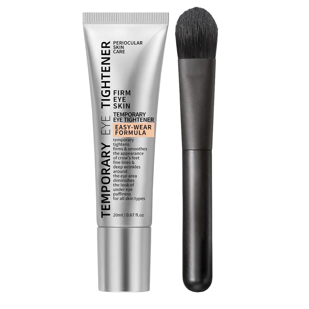 Perfection Eye Tightener, Gentle Skin Care Moisturizing Eye Tightener Cream with Brush, Instant Firming Primer for Fine Lines and Wrinkles, All Skin Types (1)
