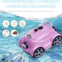 Cordless Robotic Pool Cleaner,Automatic Pool Vacuum Robot for In-Ground/Above Ground Pools,150 Min Runtime, IPX8 Waterproof, 2200 Sq Ft Coverage (Pink)