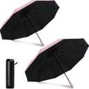 UV Protection Umbrella for Rain Sun Umbrellas Windproof Anti-Rebound UPF 50+ UV Travel Umbrella Compact for Women Men