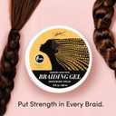 The Hair Shop Braiding Gel, Maximum Extreme Hold to Smooth & Tame Frizz, Made w/Herbal Leaf Extract for No Flakes or Drying, Adds Shine & Holds Braids, Locks, Cornrows, & Twists (15 fl oz)