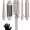 Remington 5-in-1 Curling Wand Set  Interchangeable Ceramic Curling Iron for Beach Waves, Loose & Tight Curls, Multi Styler Hair Tool, Fast Heat, Salon Results at Home