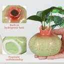 Didiseaon Pomegranate Vase, Realistic Red Vase Ceramic Fruit Planter with Internal Water Culture Compartment for Home Office Bookshelf Pomegranate DecorAesthetic Bud Centerpieces 4.13x3.54in