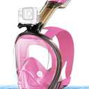 Greatever Full Face Snorkel Mask, Snorkeling Gear for Adults with Latest Dry Top Breathing System and Detachable Camera Mount, Foldable Snorkel Mask Adult, Snorkels Anti-Fog & Anti-Leak