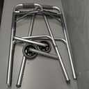 Drive Medical 10210-1 2-Button Folding Walker with Wheels, Rolling Walker, Front Wheel Walker, Lightweight Walkers for Seniors and Adults Weighing Up To 350 Pounds, Adjustable Height, Silver