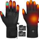 Heated Gloves Liners for Men Women, Rechargeable Electric Heating Touchscreen Outdoor Glove Hand Warmer for Winter Biking Riding Skiing (X-Small-Small)