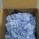 JOJOWOO Blue Hydrangea Flowers in Vase, Silk Flowers in Vase with Faux Water for Home Decor Indoor, Wedding Table (Blue)