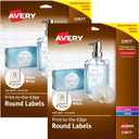 Avery 2 Inch Round Labels for Laser & Inkjet Printers, 300 Labels (22877) (2 Pack, 600 Labels Total)