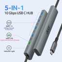 Acer 10 Gbps USB C Hub, USBC Splitter with 4*USB C 3.2 and 100W PD Port, Fast Transfer Type-C Multiport Adapter Compatible with MacBook Pro/M2/M1, iPad, Surface Pro, XPSNo Video Output