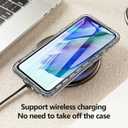 3 x Hensinple for Samsung Galaxy S21 FE Case, Samsung S21 FE Case with Built-in Screen Protector, 360 Full Body Military Grade Drop Protection Silicone Bumper Cover Phone Case for Samsung S21 FE (Clear)