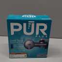 PUR Plus Horizontal Faucet Mount Filtration System with 3-in-1 Lead Reducing Filter, Water Filter for Sink, Lasts 100 Gallons, Compatible with Sinks with External Aerators, Metallic Grey