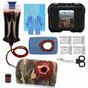 Covered Bullet Wound Packing Trainer Kit, Stop The Bleeding Training Kit, Bleeding Control Simulator for Medical Classes - Tactical Box