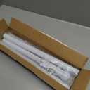 White Flag Poles for Outside House - 5ft Tangle Free Flag Pole for House,Heavy Duty Metal Flagpole Hardware for 3x5 American Flags,Outdoor Flagpoles Mount for Porch,Car,Truck,Boat (without Bracket)