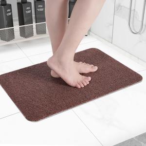 Non-Slip Bathtub Mat, Anti Slip Shower Mat, Fast Drying Bathtub Mats, Foot Scrubber Mat, Anti Slip Mat for Tub, Floor, Bathroom, Kitchen, Home, Hotel (Brown 24"16")