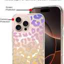 SAKUULO Magnetic for iPhone 16 Pro Max Case Colourful Leopard Print Pattern [Compatible with MagSafe] [with Screen Protector] Wireless Charge Strengthen Protection Cover, Colourful Leopard (6.9")