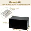 Wipes Holder Container Refillable, Acrylic Dispenser Box for Disposable Wipes, Rectangle Disposable Face Towels, Black