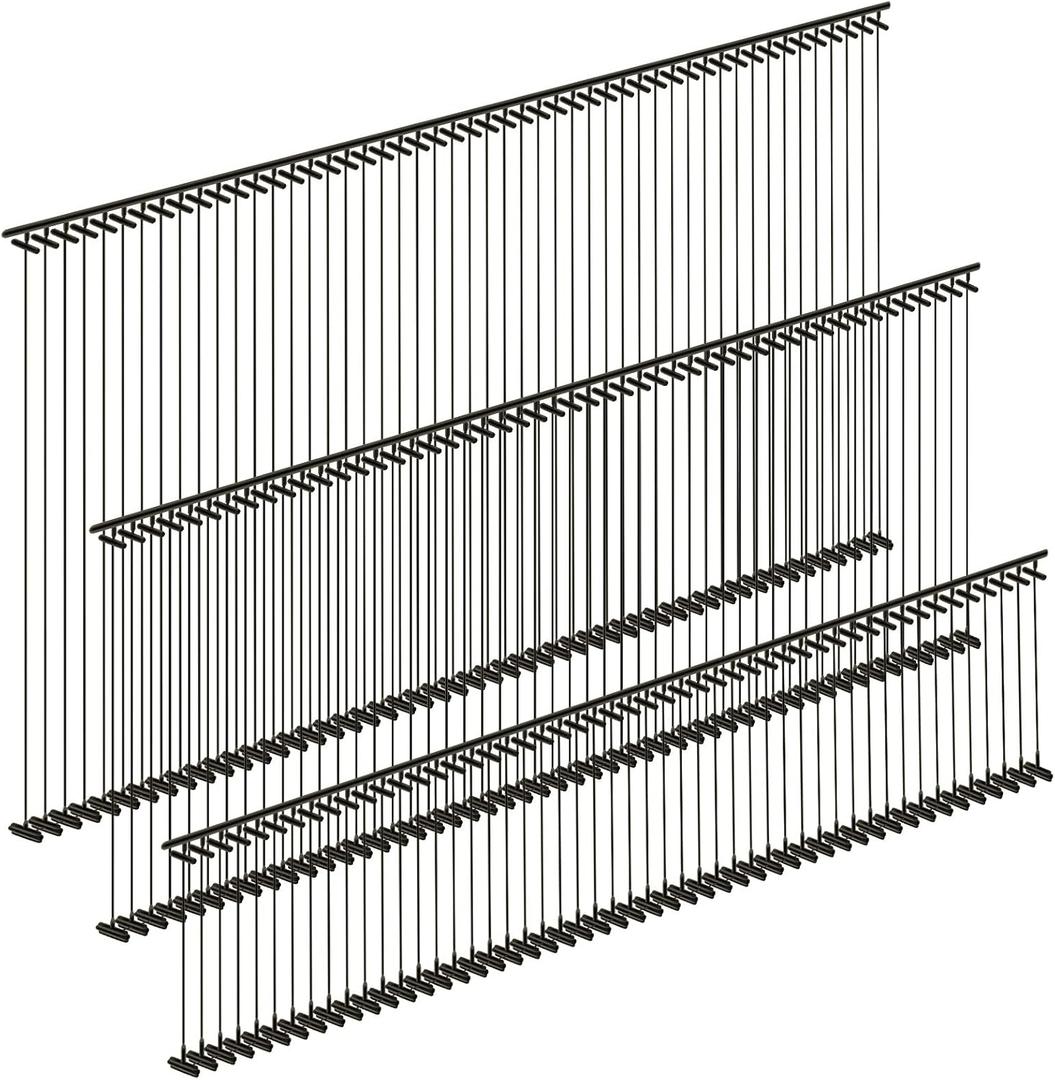 Zonon 3000 Pieces Tagging Gun Fasteners for Clothing Standard Label Gun Price Tagging Barbs Plastic Garment Refills(1 Inch, 2 Inch, 3 Inch,Black)