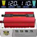 1200W Car Power Inverter DC 12V to 110V AC Converter 1200W Inverter Power Inverters with LCD Display and AC Outlets 2A USB Charging Port