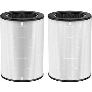 2 Pack AP-T45 AP-40FT Filters Replacement,True HEPA Filter Compatible with Homedics Total Clean 5-in-1 Air Cleaner Purifier AP-T40FL,AP-T40WT,AP-T40WTAR,AP-T45,AP-T45-BK,AP-T45-WT,Part #1461901