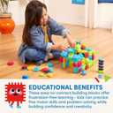 Battat Bristle Blocks STEM Interlocking Building Blocks 112 Pieces Playset Developmental Toys for Toddlers & Kid Basic Builder Set 2+ Years
