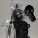 NQ Flagpole Hardware Repair Parts Kit,50 Feet Halyard Rope+3" Black Ball+6" Zinc Alloy Cleat + 4 Metal Swivel Snap Clips + Aluminum Alloy Flagpole Truck with Nylon Pulley for 1.6"-2" Flag Poles