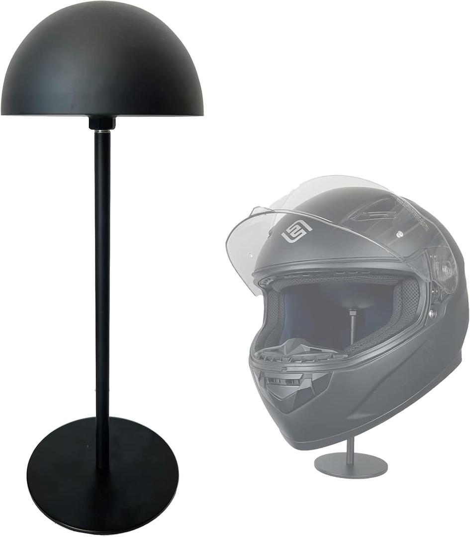 Helmet Stand - Metal Rotation Stand for Motocycle, Caps, Hats & Rugby Helmets (halfball*1)