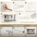 Potato and Onion Storage Bin,Kitchen Organizers Pantry Bin with Bamboo Top for Onion,Potato,Fruits,Vegetable,Produce Storage, Black