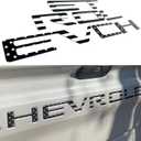 Tailgate Insert Letters Compatible with 2019 2020 2021 2022 2023 3D Emblems with Strong 3-m Adhesive Black American Flag, xflhgq3