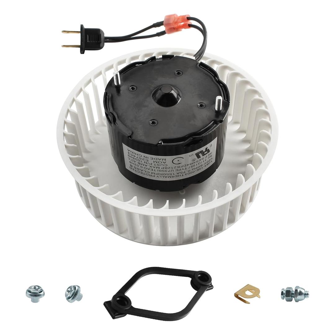 Upgrade 8663RP 8664RP Bathroom Fan Motor Replacement & Fan Blower Wheel Assembly Fits for Broan Nutone 8663RP 8664RP 8814 671RB 672RB 8832N B Unit 750 751 Exhaust Fan Parts