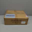 SAYZH Dish Drying Rack - Expandable Dish Rack for Kitchen Counter, Rust-Resistant Dish Drainer with Utensil Holder and Raised Guardrail, Kitchen Organizer for Cup and Bottle (White)