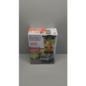 BLACK+DECKER PowerCrush Multi-Function Blender with 6-Cup Glass Jar, 4 Speed Settings, Silver