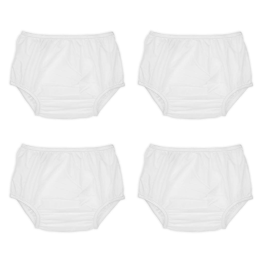 Reusable Waterproof 100% Nylon Taffeta Diaper Pants for Potty Training & Swimming, Leak-Proof & Rip-Proof, Large (Fits 26-31 lbs), 4 Counts