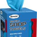 UNIMADE Shop Towels, 100 Sheets Microfiber Cleaning Cloth Commercial Grade Washcloths Lint-Free Bulk Shops Rags for Cars Mechanic Restaurant Garage Housekeeping, 11"x 9", Blue