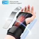 ONLYCARE FSA HSA Carpal Tunnel Wrist Brace Fit Right Hand, Adjustable Wrist Wraps Night Support, Metal Splint Stabilizer Relief Pain for Women Men, Hand Brace for Sprain, Arthritis, Tendonitis, S (Black)