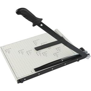ZEQUAN 15 Inch B4 Guillotine Paper Cutter, Heavy Duty Stack Paper Trimmer with Metal Base, Guard Rail & Safety Lock, 10 Sheet Capacity for Office, Home, School