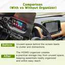 HGWEI Dash Storage Tray Compatible with 2021-2023 Nissan Rogue SL/Platinum Interior Accessories Center Console Dashboard Organizer Mount Holder Storage Tray Behind Screen (ONLY for 9 Inch), Black