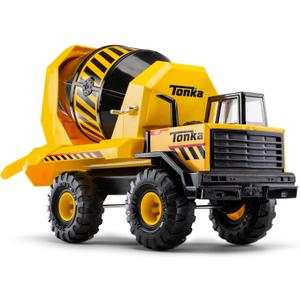 Tonka Steel Classics Mighty Cement Mixer - Made with Steel & Sturdy Plastic, Yellow Toy Construction Truck, Boys and Girls, Kids, Toddlers, Ages 3+